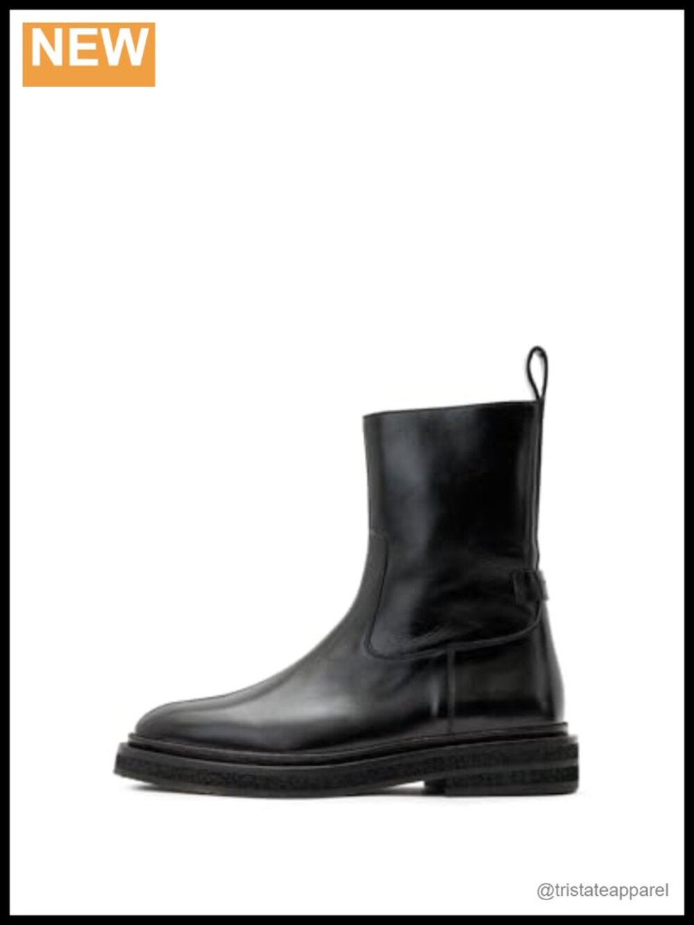 AllSaints Escher Ankle Boot Leather Zip Calf High Contemporary Fashion